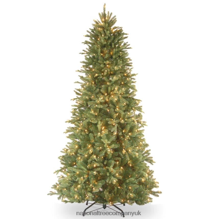 Trees | National Tree Company Pre-Lit Feel Real Artificial Slim Christmas Tree Green Tiffany Fir White Lights Includes Stand 65 Feet F2L4F18